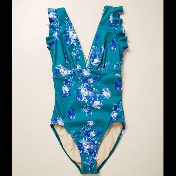 ModCloth High Dive Lagoon Living Swimsuit Size XS - Picture 2 of 6